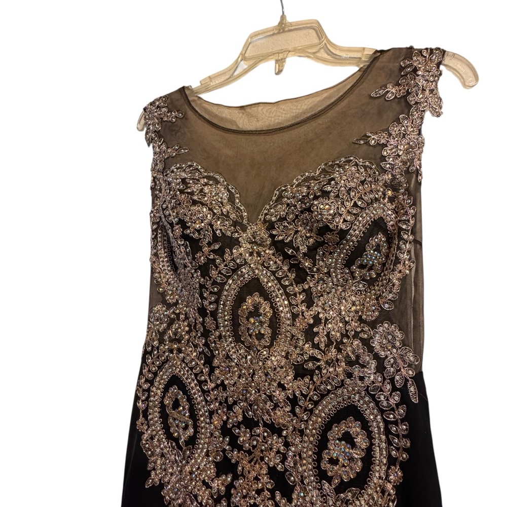 Cinderella Divine Gown 35 Illusion Bodice Gold Lace Crystals - Picture 11 of 15